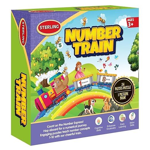 Number Train Puzzle Set for Kids – 24 Piece Learning Puzzle for Ages 3+